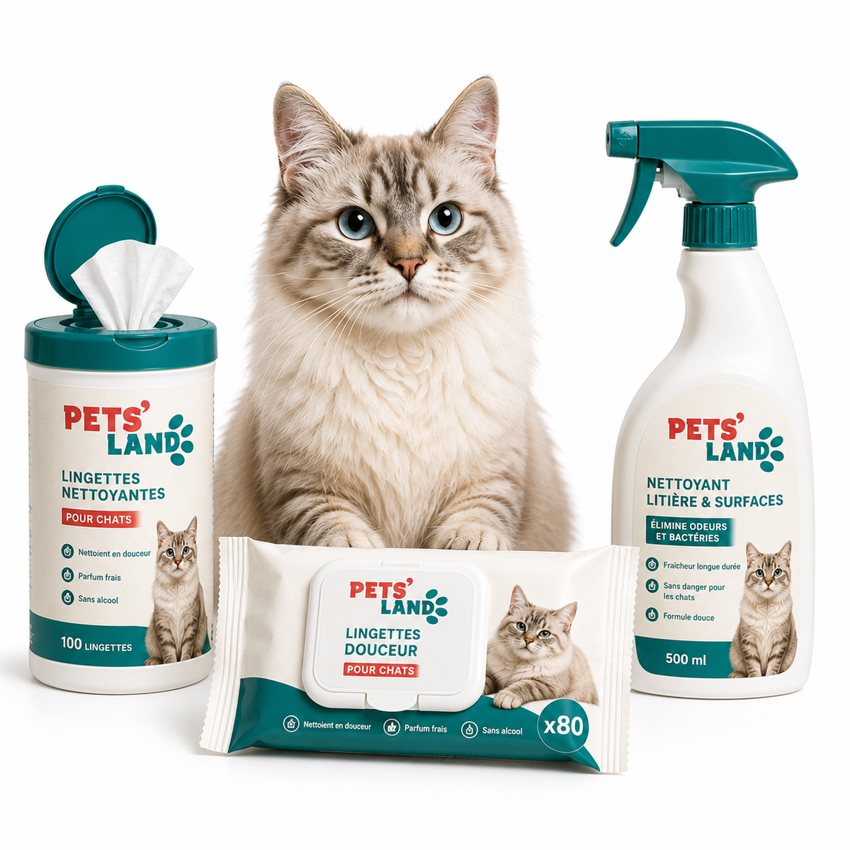 Lingettes et nettoyants – Chat