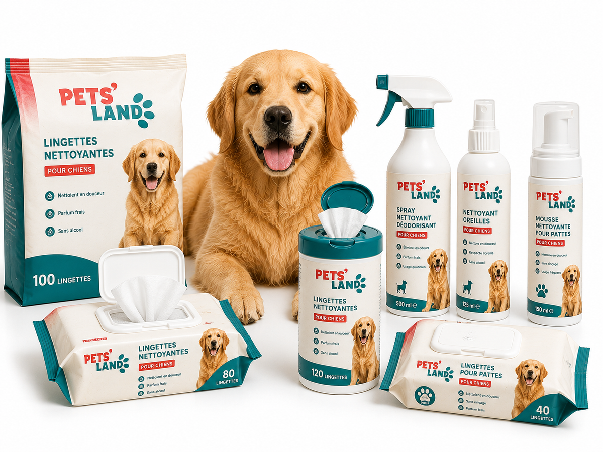 Lingettes et nettoyants – Chien