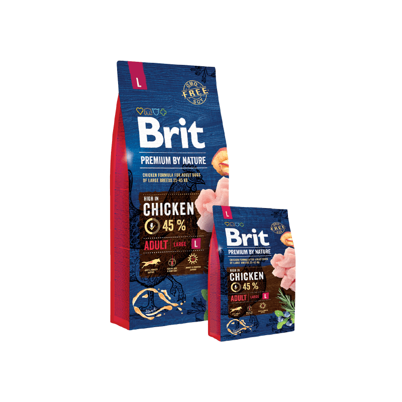 Brit Premium by Nature Adult Large au poulet – 15 kg