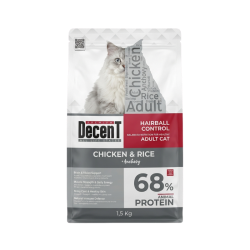 Decent Hairball Control Adult Cat poulet & riz – 1,5 kg
