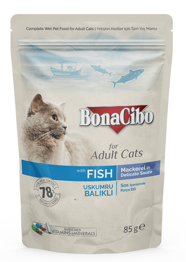 BonaCibo Adult Cats au poisson – 85 g