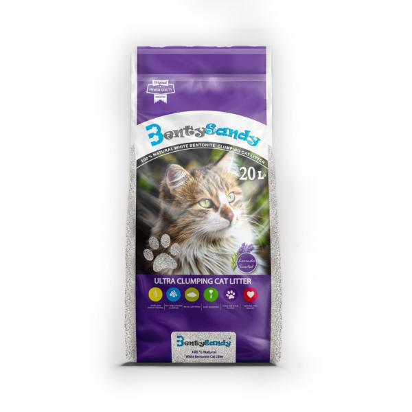 BentySandy litière agglomérante parfum lavande – 20 L
