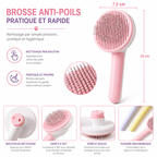 Brosse autonettoyante à bouton – brosse