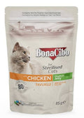 BonaCibo Sterilised Cats au poulet – 85 g