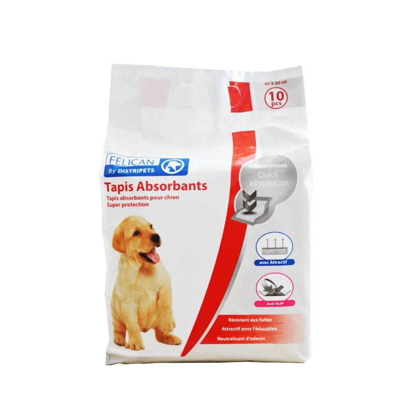 Felican tapis absorbants pour chiots – 10 tapis, 60 × 60 cm